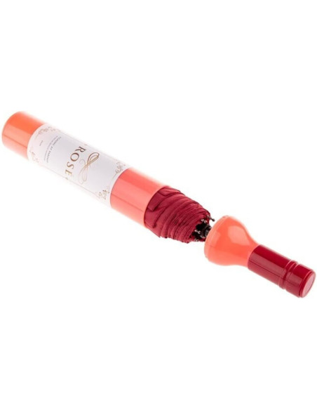 Parapluie en Forme de Bouteille De Vin Rosé - Dimensions ouvert : 61 x 90 cm 