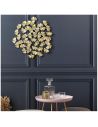 Décoration Murale Fleurs " Ginkgo " en Métal doré/ Dimensions : 48,5 x 48,5 x 0,5 cm