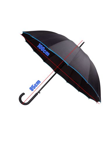 Parapluie Long Ultra-Résistant - Dimensions ouvert : 85 x 100 cm