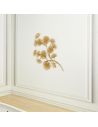 Décoration Murale Fleur en Métal doré/ Dimensions : 54 x 35 x 2,2 cm