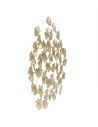 Décoration Murale Fleurs " Ginkgo " en Métal doré/ Dimensions : 48,5 x 48,5 x 0,5 cm