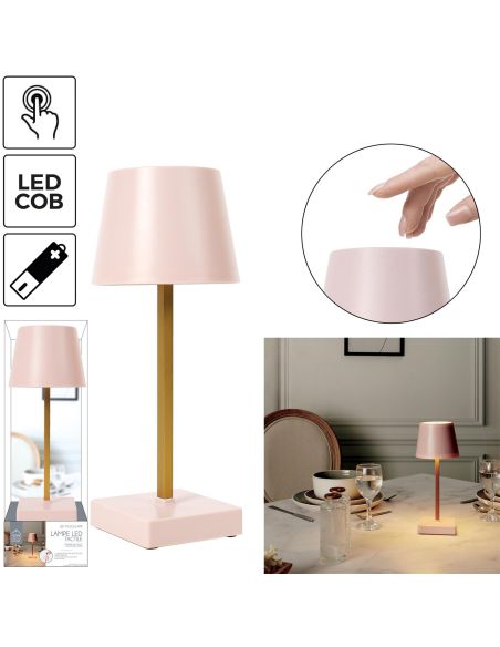 Lampe LED de Table Tactile / Couleur : Rose