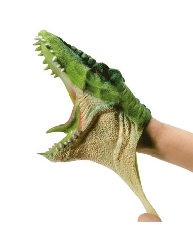 Marionnette en Plastique en Forme de Tête de Dinosaure Féroce / Dimensions : 15 x 11 x 9 cm
