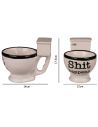 Mug en Forme de Toilette "Shit" - Dimensions : 17,5 x 12 x 14 cm