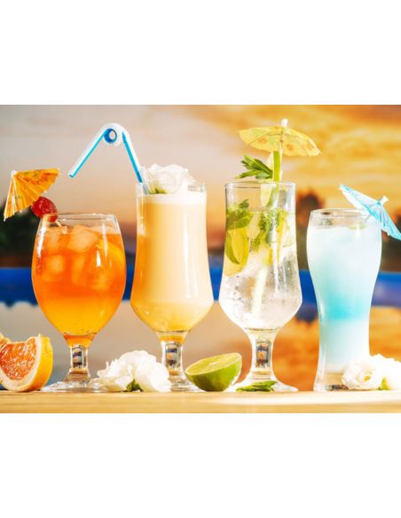 Accessoire de Cuisine / Kit pour Cocktail avec 5 Accessoires et 50 Recettes / Matière : Métal et Acier Inoxydable