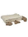 Plaid Nid D'Abeille Beige et Taupe / Dimensions : 125x150cm