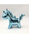 Tirelire Licorne reflets chromés / Colori au choix : rose, bleu, blanc