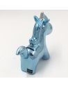 Tirelire Licorne reflets chromés / Colori au choix : rose, bleu, blanc