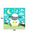 Toile Phosphorescente Mouton / Dimensions : L.28 x H.28 x l.2 cm