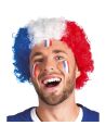 Perruque Bleu, Blanc, Rouge - Taille unique