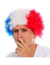 Perruque Bleu, Blanc, Rouge - Taille unique