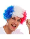 Perruque Bleu, Blanc, Rouge - Taille unique
