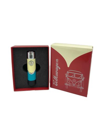 Briquet Clipper Rechargeable en Métal "Volkswagen VW T1 Samba" / Hauteur : 8 cm