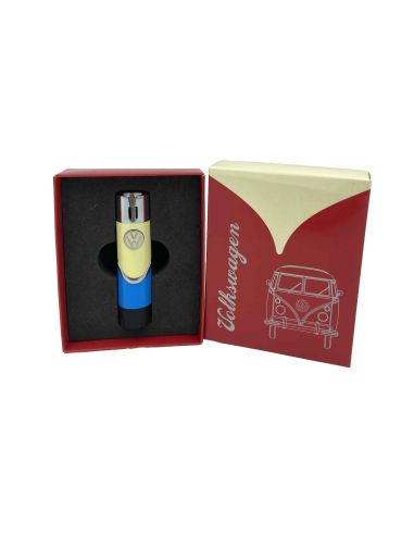 Briquet Clipper Rechargeable en Métal "Volkswagen VW T1 Samba" / Hauteur : 8 cm