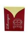 Briquet Clipper Rechargeable en Métal "Volkswagen VW T1 Samba" / Hauteur : 8 cm