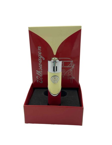 Briquet Clipper Rechargeable en Métal "Volkswagen VW T1 Samba" / Hauteur : 8 cm