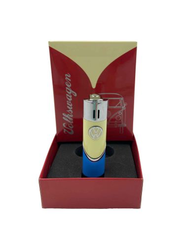 Briquet Clipper Rechargeable en Métal "Volkswagen VW T1 Samba" / Hauteur : 8 cm