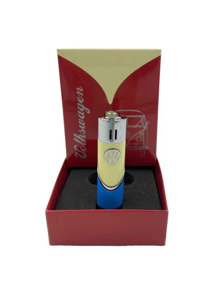 Briquet Clipper Rechargeable en Métal "Volkswagen VW T1 Samba" / Hauteur : 8 cm