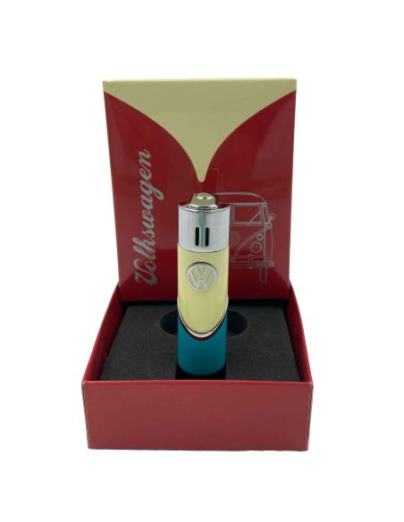 Briquet Clipper Rechargeable en Métal "Volkswagen VW T1 Samba" / Hauteur : 8 cm