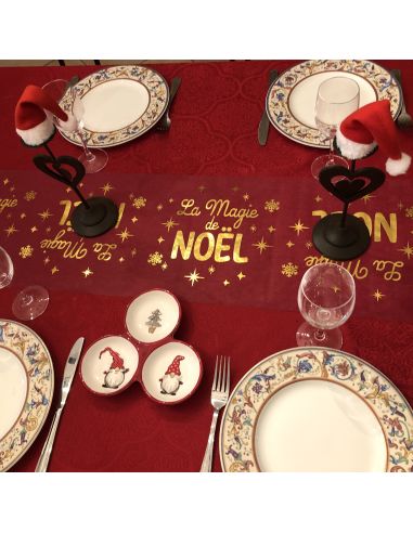 Chemin de Table La Magie de Noël - Longueur : 400 x 28 cm