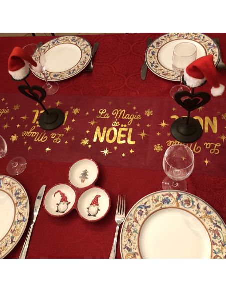 Chemin de Table La Magie de Noël - Longueur : 400 x 28 cm
