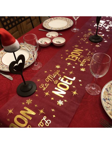 Chemin de Table La Magie de Noël - Longueur : 400 x 28 cm