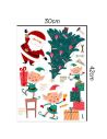 Lot de Stickers de Vitre Père Noël et Lutins  - Faciles à poser et Repositionnables