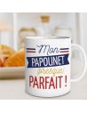 Mug "Mon Papounet Presque Parfait" - Dimensions : 11,5 x 8 x 9,7 cm