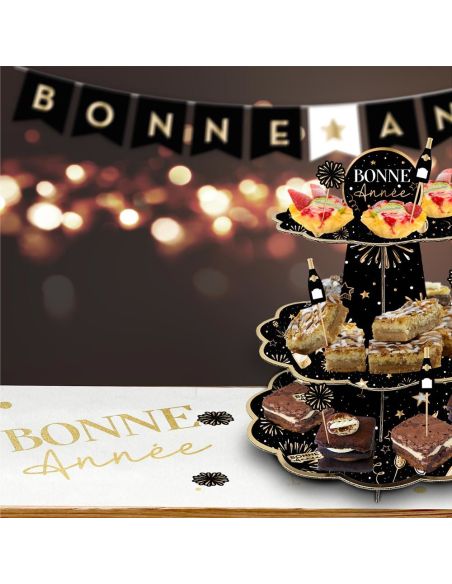 Chemin de Table " Bonne Année " - Longueur : 400 x 28 cm