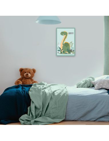 Toile Murale Dinosaure / Dimensions : 30 x 20 x 2 cm