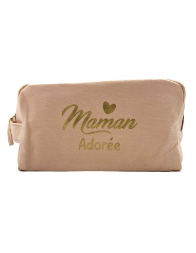 Trousse de toilette "Maman Adorée" - Dimensions : 22 x 10 x 12 cm