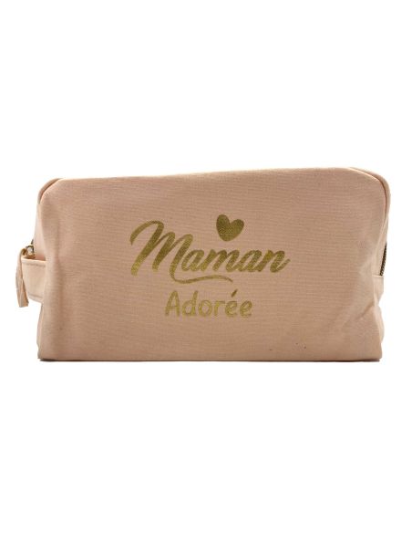Trousse de toilette "Maman Adorée" - Dimensions : 22 x 10 x 12 cm