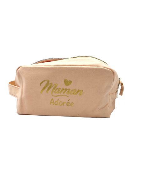 Trousse de toilette "Maman Adorée" - Dimensions : 22 x 10 x 12 cm