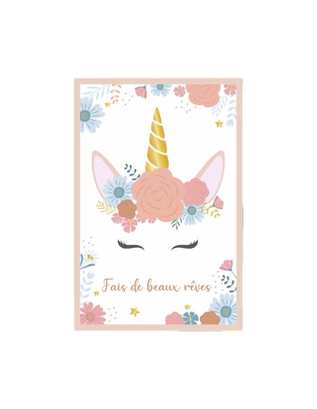 Toile Décorative Murale Licorne / Dimensions : 30 x 20 x 2 cm