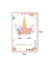 Toile Décorative Murale Licorne / Dimensions : 30 x 20 x 2 cm