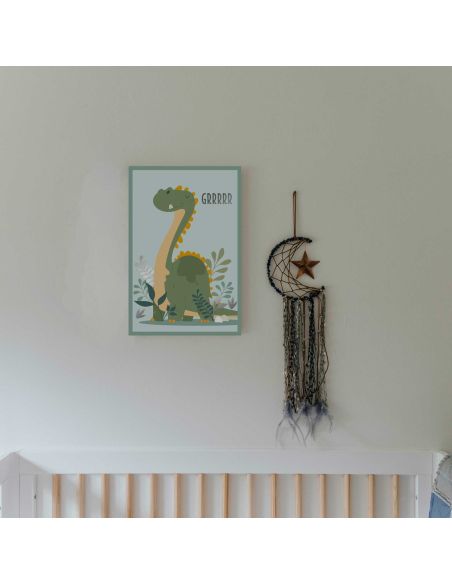 Toile Murale Dinosaure / Dimensions : 30 x 20 x 2 cm