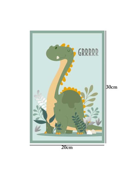 Toile Murale Dinosaure / Dimensions : 30 x 20 x 2 cm