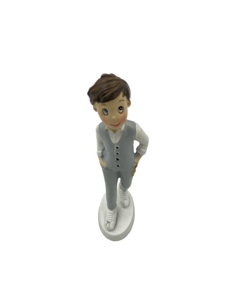 Figurine Communiant en Résine - Dimensions : 3,5 x 2,5 x 8,5 cm