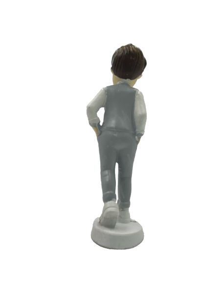 Figurine Communiant en Résine - Dimensions : 3,5 x 2,5 x 8,5 cm