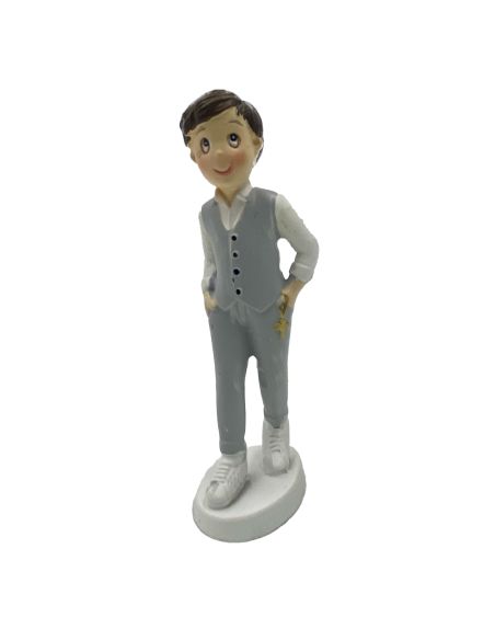 Figurine Communiant en Résine - Dimensions : 3,5 x 2,5 x 8,5 cm
