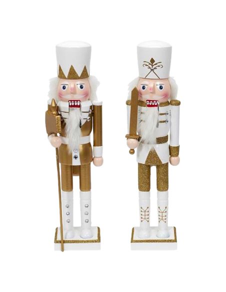 Décoration Casse Noisette blanc et doré/ 2 Modèles Différents