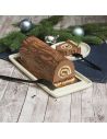 Coffret Moule à Bûche et Tapis à Reliefs effet Bois / Pour 7 à 9 Parts
