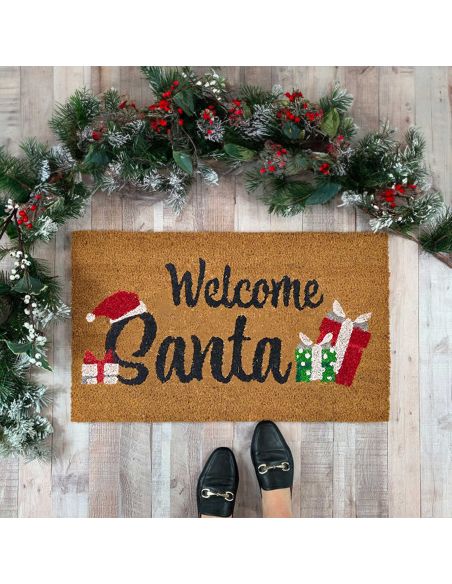 Paillasson "Welcome Santa" - Dimensions : 60 x 40 cm