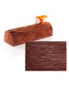 Coffret Moule à Bûche et Tapis à Reliefs effet Bois / Pour 7 à 9 Parts