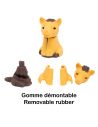 Lot de 4 Gommes Puzzle en Forme d'Animaux