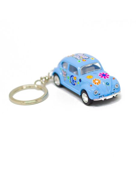 Porte-clés en Métal Cox 1967 Flower Power / Voiture  à Friction