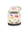 Porte-clés en Métal Cox 1967 Flower Power / Voiture  à Friction