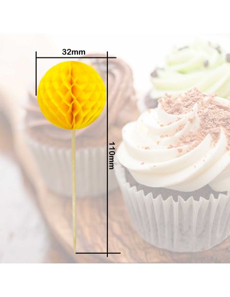 Top Gâteau 12 Pics Boule Alvéolées