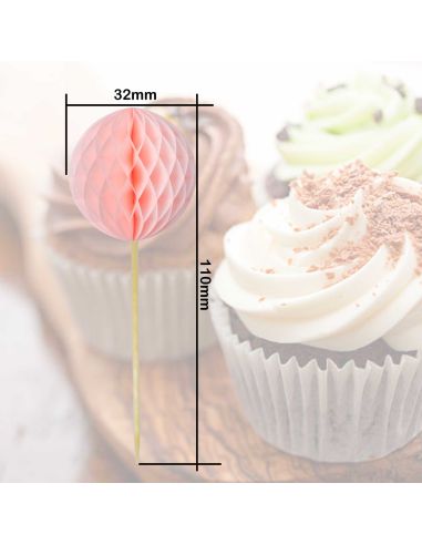 Top Gâteau 12 Pics Boule Alvéolées