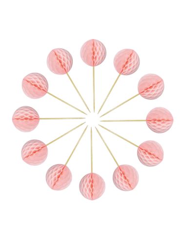 Top Gâteau 12 Pics Boule Alvéolées